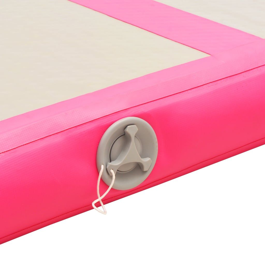 Inflatable Gymnastics Mat with Pump 315"x39.4"x3.9" PVC Pink